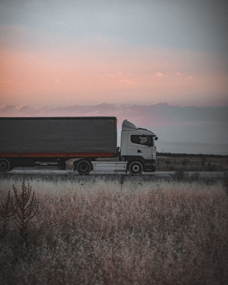 Freight truck on a road